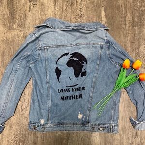 Host pick! 7/22 🌍 Upcycled Distressed Jean Jacket